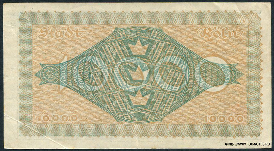 Stadt Köln 10000 Mark 1923