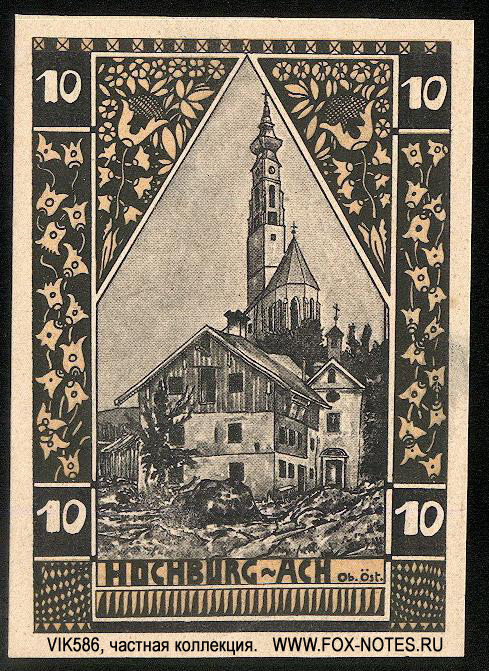 Gemeinde Hochburg-Ach 10 Heller 1920