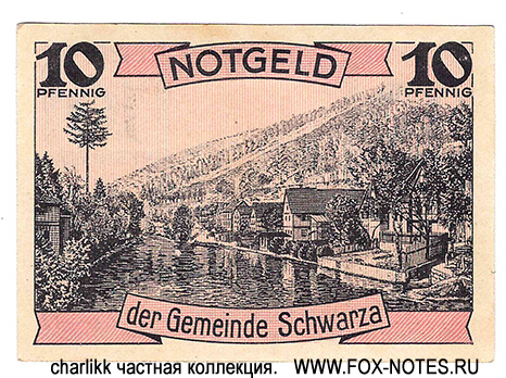 Gemeinde Schwarza 10 Pfennig 1921