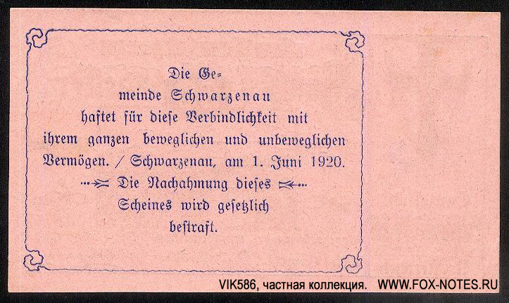 Gemeinde Schwarzenau Niederösterreich 50 Heller 1920