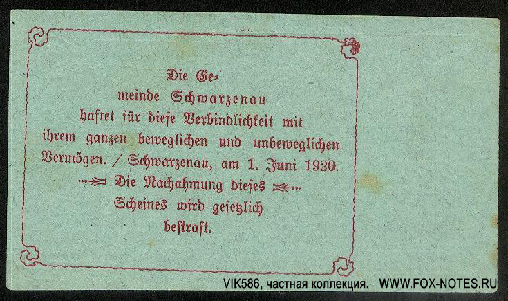 Gemeinde Schwarzenau Niederösterreich 80 Heller 1920