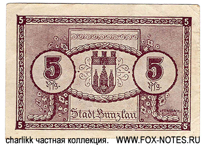 Stadt Bunzlau 5 Pfennig 1919