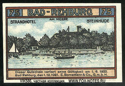 Stadt Rehburg 75 Pfennig 1921