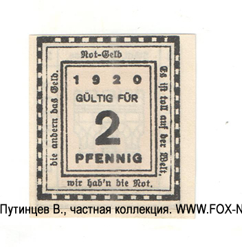 Stadt Kitzingen 2 Pfennig 1920