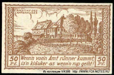 Gutschein des Flecken Bleckede 50 pfennig 1920