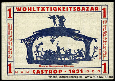 Wohltätigkeits-Bazar in Castrop 1 marka 1921