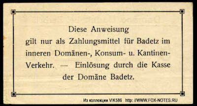 Domäne Badetz bei Zerbst 5 pfennig 1918