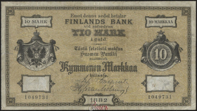   .   (Suomen Pankki, Finlands Bank).  10   1882