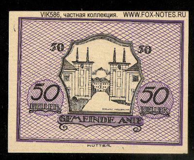 Gemeinde Anif Notgeld 50 Heller 1920 I Auflage