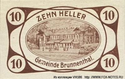 Gemeinde Brunnenthal 10 Heller 1920 