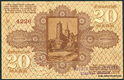Bezirk der Stadt Bautzen 20 Mark 1918 Notgeld