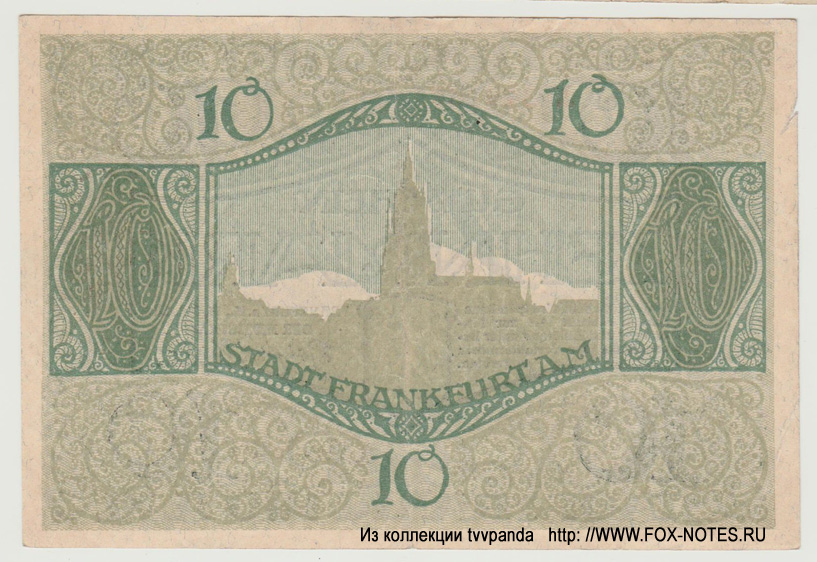 Stadt Frankfurt a/M. 10 Mark 1918