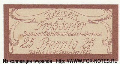 Prößdorf  25 Pfennig 1920 Notgeld