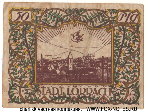 Stadt Lörrach 50 Pfennig 1920 Notgeld