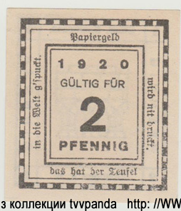 Stadt Kitzingen 2 Pfennig 1920