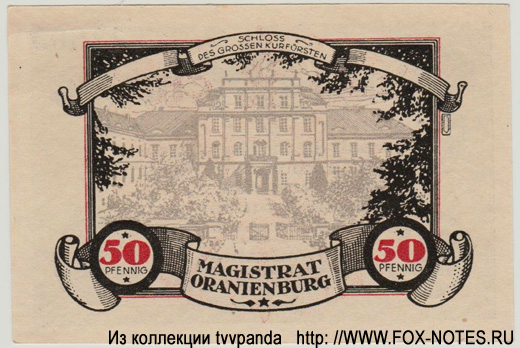 Stadtsparkasse Oranienburg 50 Pfennig 1918