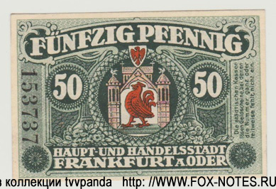 Stadt Frankfurt (Oder)  50 Pfennig 1917