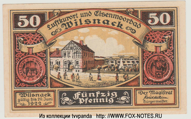 Wilsnack 50 Pfennig 1922