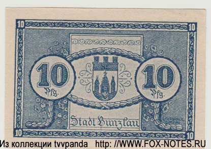 Stadthauptkasse Bunzlau 10 Pfennig 1919