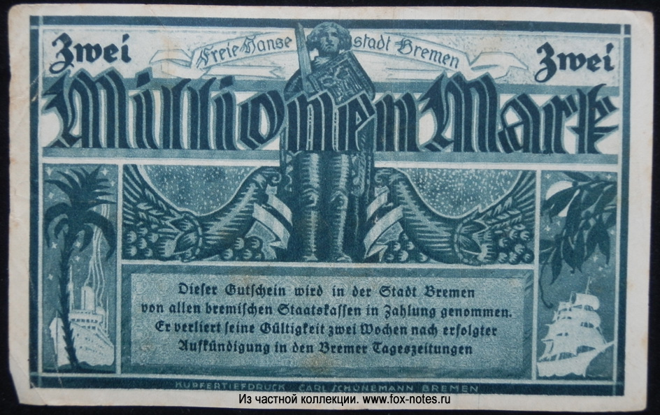 Bremen 2000000 Mark 1923