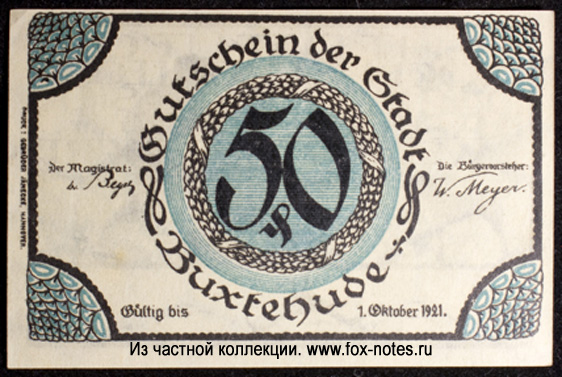 Stadt Buxtehude 50 Pfennig 1921 Notgeld