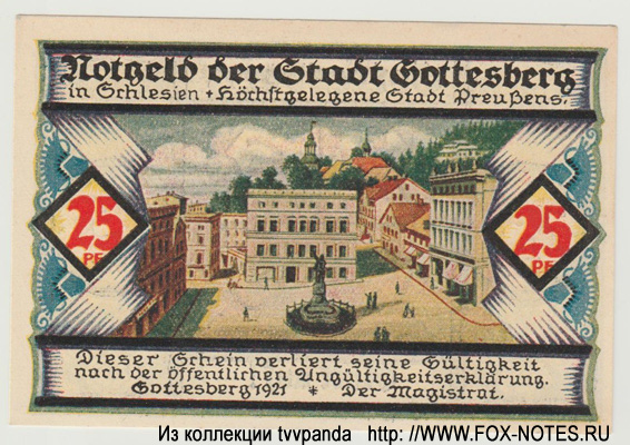 Stadt Gottesberg 25 Pfennig 1921
