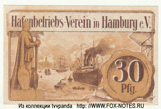 Hafenbetriebs-Verein in Hamburg e.V. 30 Pfennig 1920.
