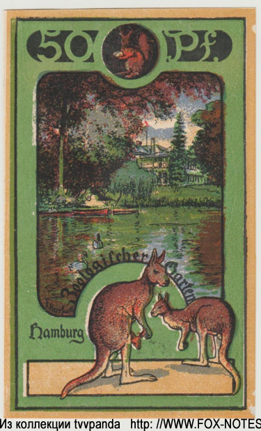 Zoologischen Garten in Hamburg 50 pfennig 1921