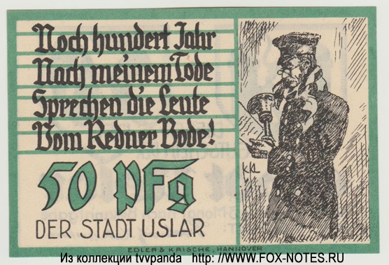 Stadt Uslar 50 Pfennig 1921