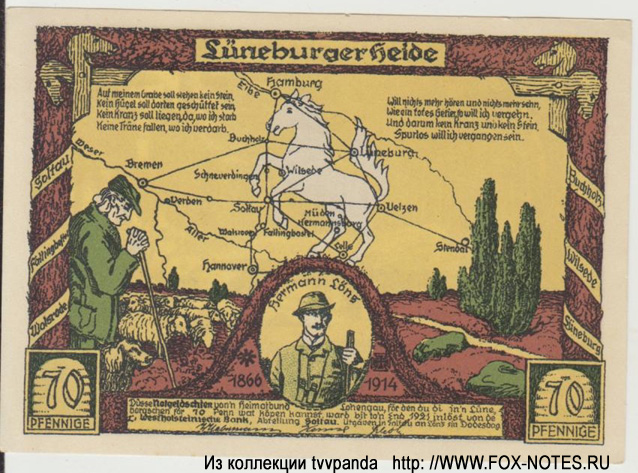 Heimatbund Lohengau 75 Pfennig 1921.