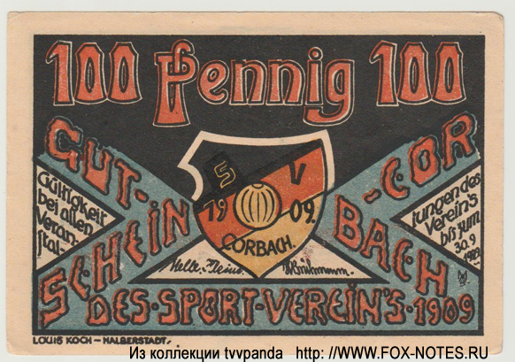 Sport-Verein Corbach 100 Pfennig