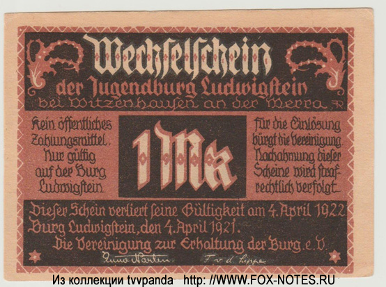 Stadt Witzenhausen 1 Mark 1921