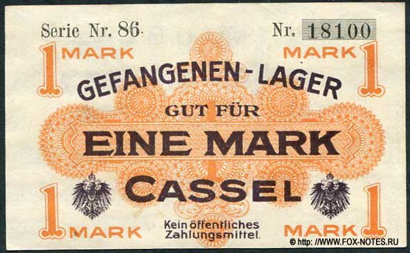 Gefangenen-Lager Cassel 1 Mark Serie Nr. 86