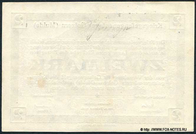Kriegsgefangenenlager Golzern (Mulde) 2 Mark 1916