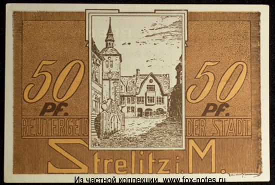 Reutergeld der Stadt Strelitz i M. 50 Pfennig 1921