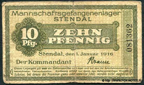 Mannschafgefangenenlager Stendal 10 Pfennig 1916