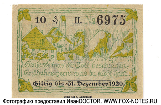 Marktgemeinde Altusried 10 Pfennig 1920