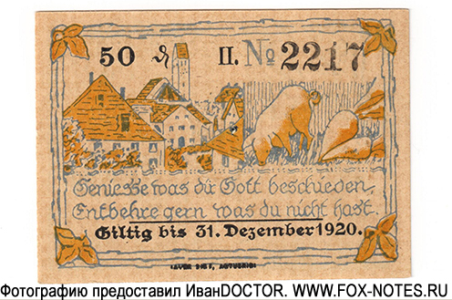 Marktgemeinde Altusried 50 Pfennig 1920