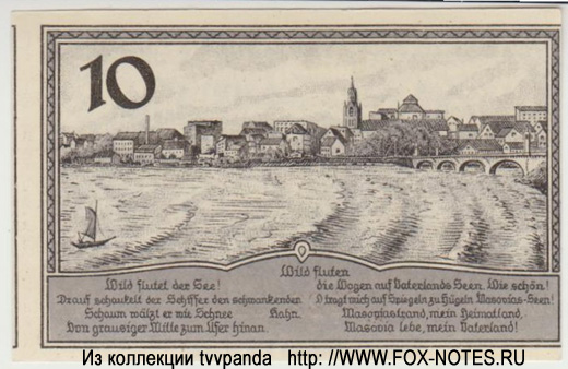 Masurens Haupstadt Lyck 10 Pfennig 1920