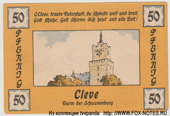 Stadt Cleve 50 Pfennig 1921