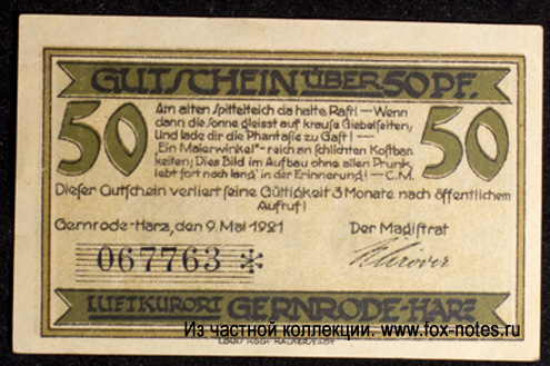 Gernrode 50 Pfennig 1921