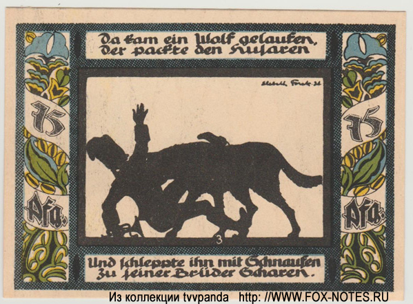 Stadtgauptkasse Gollnow 75 Pfennig 1921
