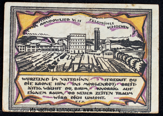Kreiskommunalkasse Stettin. 1 Million Mark. 1923.