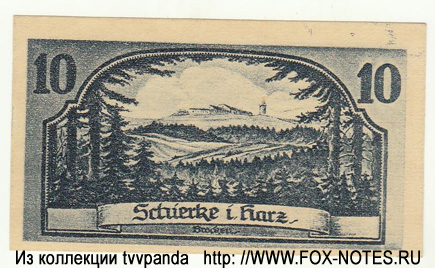 Gemeinde Schierke im Harz 10 Pfennig Notgeld