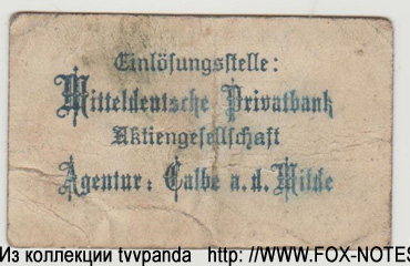 Verkehrsverein Calbe a.d. Milde 50 Pfennig 1920
