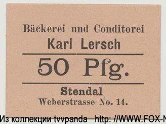 Karl Lersch Bäckerei und Conditorei 50 Pfennig
