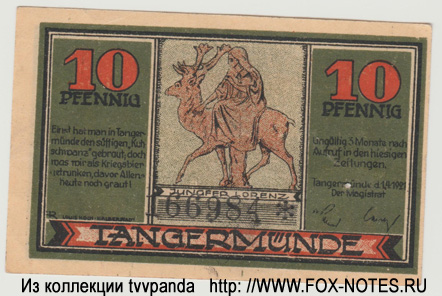 Stadt Tangermünde 10 pfennig 1921