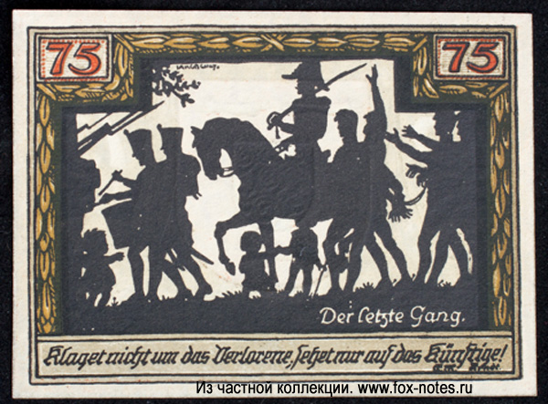 Stadt Wesel Notgeld 75 Pfennig 1921