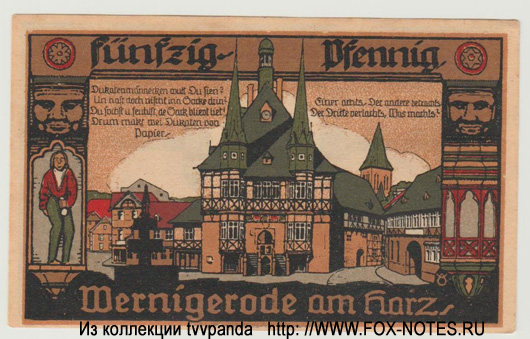 Stadt Wernigerode 50 Pfennig 1921