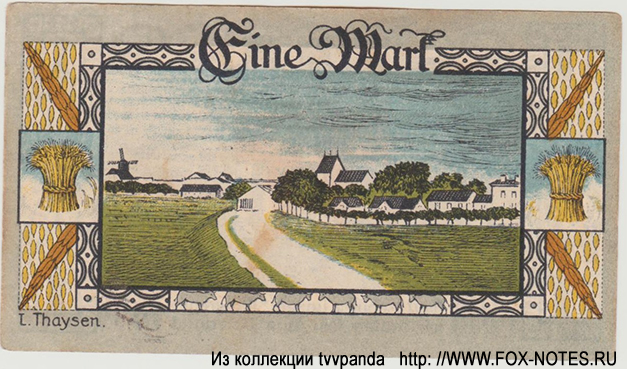 Stadtkasse Hoyer 1 Mark 1920 